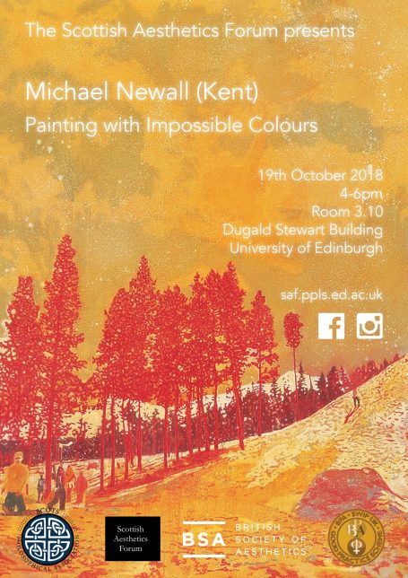 Michael Newall: 'Painting with Impossible Colours' Poster for a talk by Michael Newall on "Painting with Impossible Colours" at the University of Edinburgh.